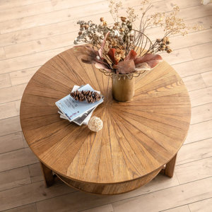 George Oliver Klever Mid Century Modern Coffee Table | Round Wooden ...
